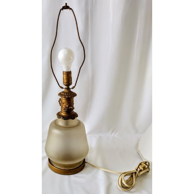 Vintage Traditional Hand Painted Glass Table Lamp Chairish