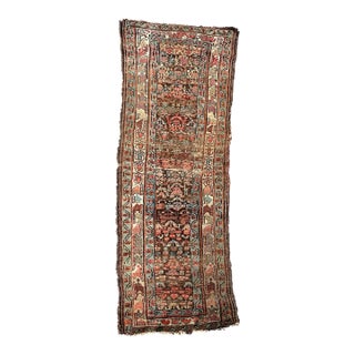 Antique Kurdish in Rare Size and Colors Rug 3 x 7.6 For Sale