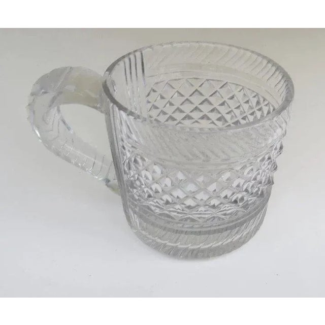 Traditional English or Irish Cut Glass 1/2 Half Pint Tankard Mug 19th Century For Sale - Image 3 of 9