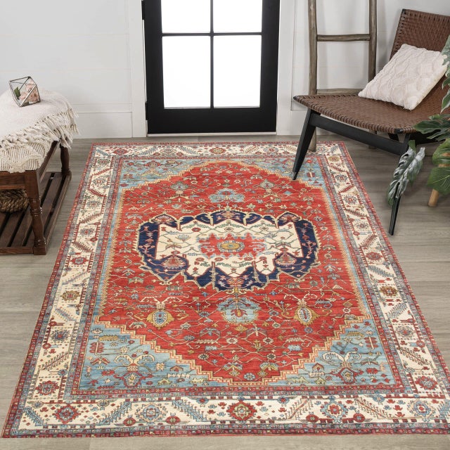 Pasargad Home Serapi Rust Wool Area Rug, 8'10'' X 12' 0'' For Sale - Image 4 of 4