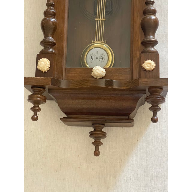 1900 - 1909 Antique Black Forest Wall Pendulum Clock For Sale - Image 5 of 6