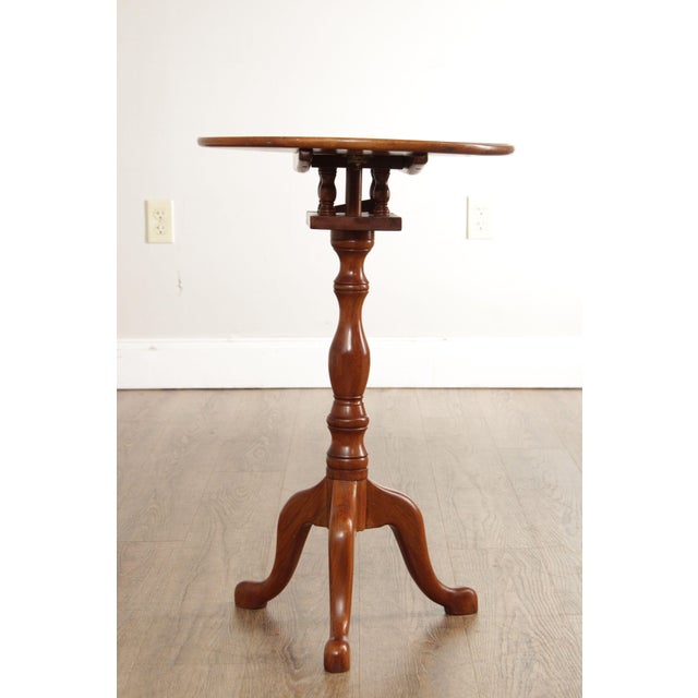 Bench Made Queen Anne Style Walnut Tilt-Top Table For Sale - Image 4 of 12