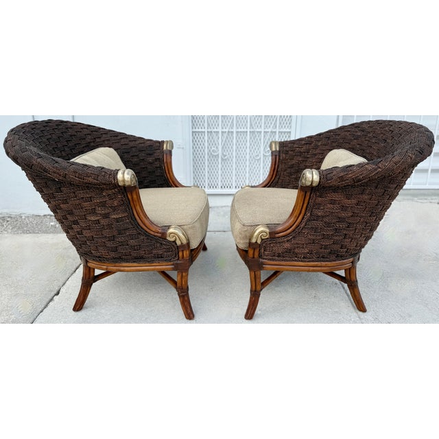 Elegant and very good quality pair of armchairs manufactured by Castilex Industrial Corp in the Philippines. Castilex is a...