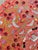 Red Coral Silk Suzani Wall Decor With White Cranes For Sale - Image 8 of 9