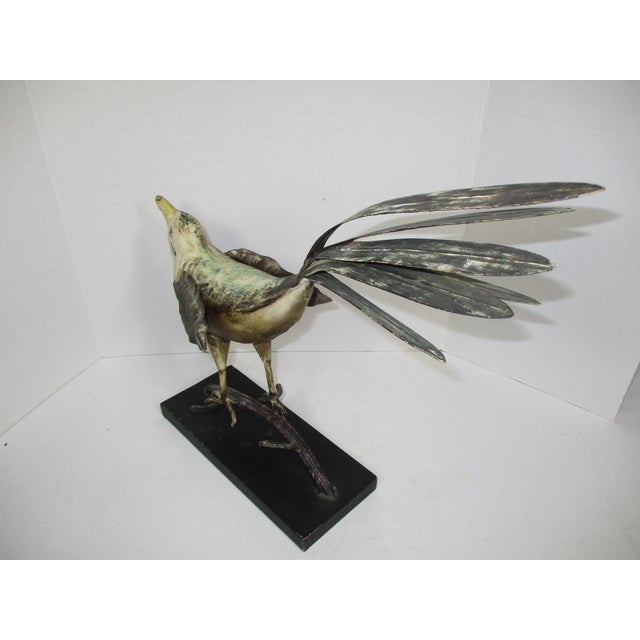 Shabby Chic Handmade Primitive Style Bird Figure For Sale - Image 3 of 9