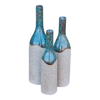 Decorative Speckled Stoneware Bottle Vase (Tall) For Sale