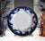 Blue Cobalt Blue White Porcelain Decorative Plate With Orchids French Colonial Signed Yumi Katsura For Sale - Image 8 of 10