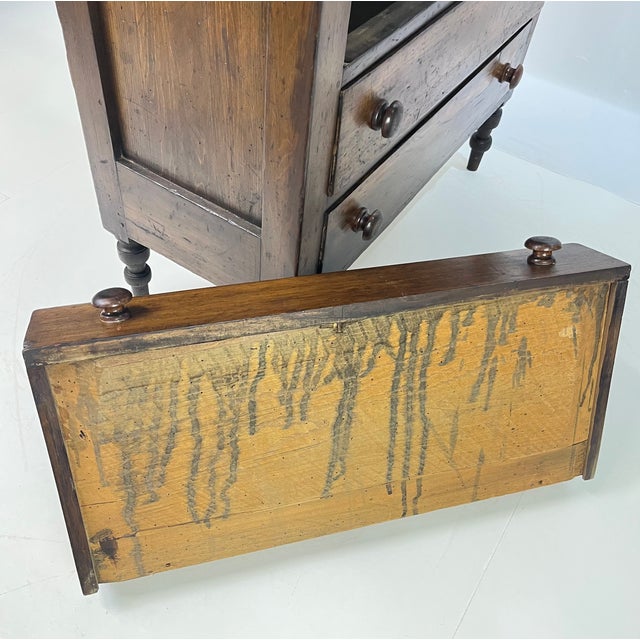 19th-Century Antique American Country Pine & Hardwood 4-Drawer Chest For Sale - Image 10 of 16