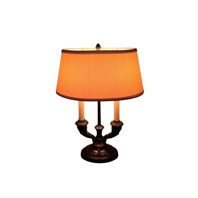 Vintage 1998 Frederick Cooper "Trevor" Dark Bronze & Brass Bouillotte Table Lamp For Sale - Image 9 of 14