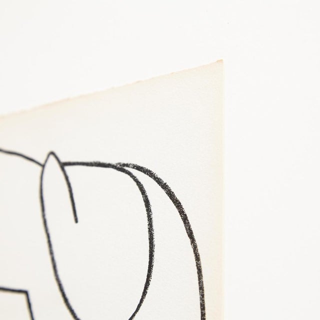 Black Françoise Gilot, Portrait of a Woman, 1951, Lithograph, Framed For Sale - Image 8 of 14