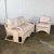 Cerused Reeded Rattan Love Seat & Lounge Chair Manner of Gabriella Crespi For Sale - Image 12 of 13