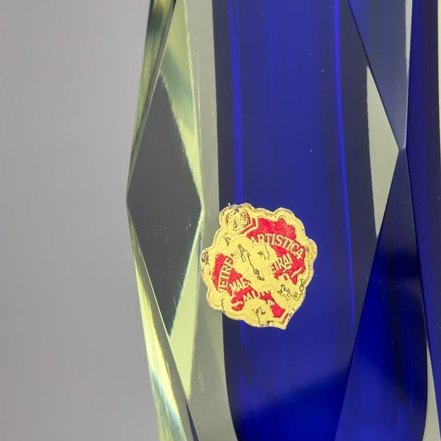 Vintage Sommerso Blue Murano Vase, Italy, 1970s For Sale - Image 18 of 18