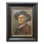 Original Antique European Moody Oil Portrait Painting of Gentleman in Hat Circa 1937 For Sale