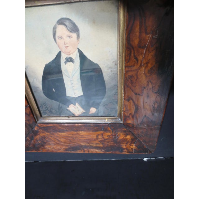 Mid 19th Century 19th Century Portrait of a Young Man Watercolor For Sale - Image 5 of 9
