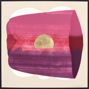 Eternal Sunsets Pulse: - Meditative Radiant Magenta Pink Abstract Painting Original Artwork by Jason DeMeo