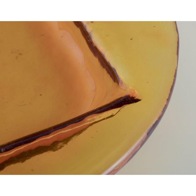 1970s Scandinavian Glass Plates in Smoke-Coloured Art Glass, 1970s, Set of 4 For Sale - Image 5 of 6