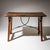 Brown Provincial Table with Iron Stretcher, Spain, 19th Century For Sale - Image 8 of 8