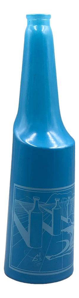 Blue Glass Bottle No 2 by Salvador Dali for Rosso Antico, Italy, 1970s