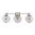 Chapman & Myers for Visual Comfort Signature Gracie Triple Sconce in Polished Nickel with Clear Glass For Sale