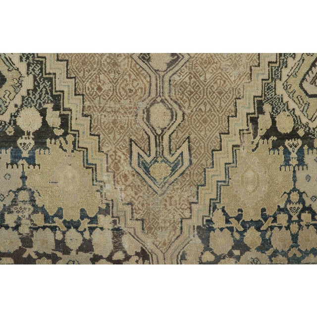 Traditional Antique Persian Bibikabad Rug in Beige and Gray With Medallion - Rug and Kilim For Sale - Image 3 of 7