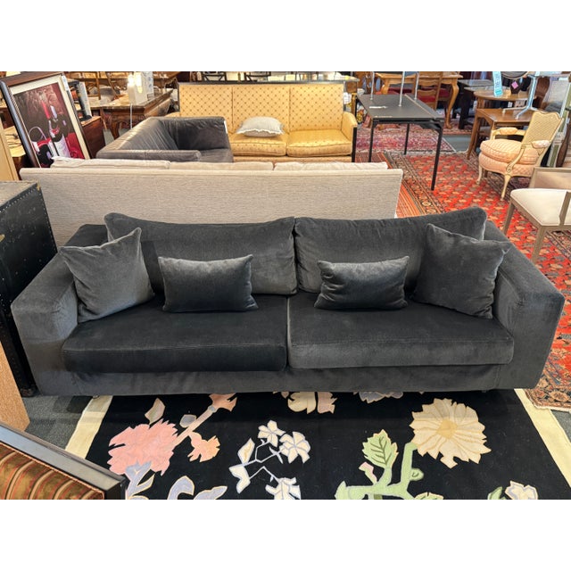 Early 21st Century Limn Italia Charcoal Gray Sofa For Sale - Image 5 of 12
