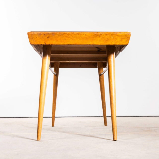 Mid-Century Angular Low Table with Dark Slate Laminate Top, 1950s For Sale - Image 6 of 8