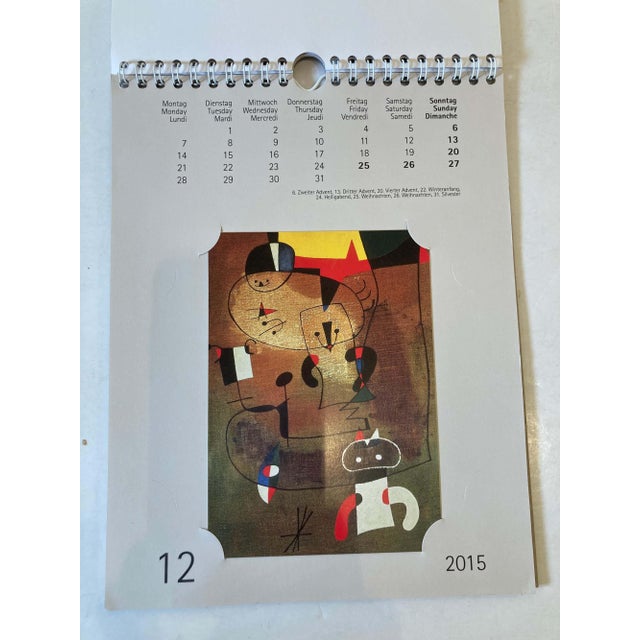 Joan Miró Inspired 2015 Calendar: Modern Paper Art Collectible For Sale - Image 9 of 17