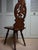 19th Century Swiss Black Forest Hand Carved Oak Side Chair with Standing Lion For Sale - Image 12 of 15