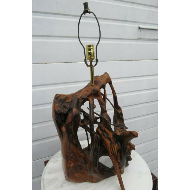 Mid Century Modern Natural Driftwood Tree Root Table Lamp Chairish