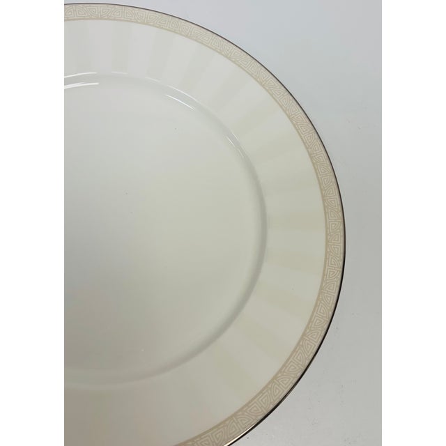 Classical Roman Royal Crown Derby Satori Pearl Dinner Plates - a Pair For Sale - Image 3 of 9
