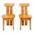 Pair of Solid Pine Postmodern 1970s Marenco Style Chairs For Sale