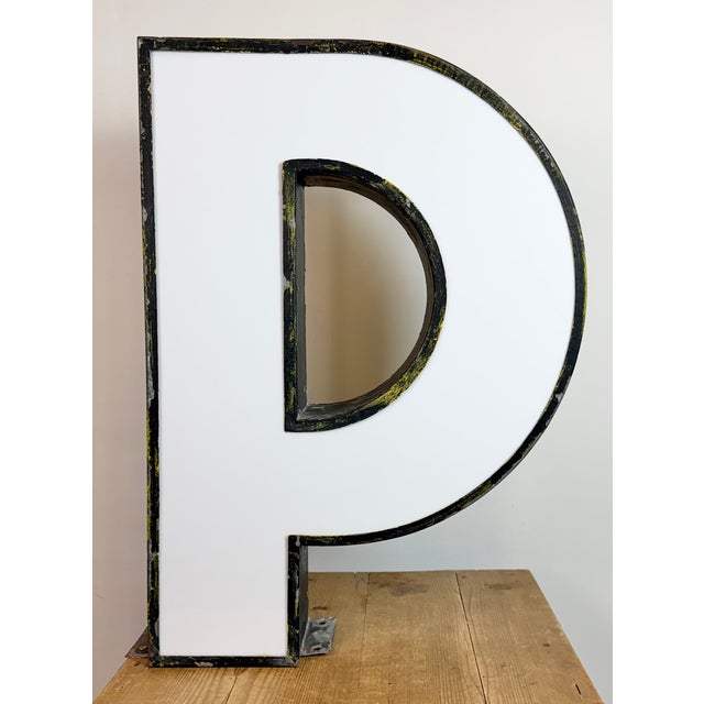 Large Vintage Illuminated Advertising Letter P, 1960s For Sale - Image 6 of 17
