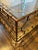 1970s Mid-Century Modern and Hollywood Regency Faux Bamboo Metal & Glass Square Coffee Table For Sale - Image 9 of 11