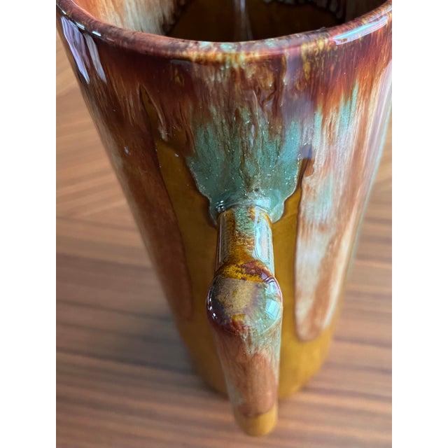 1960s Dryden Pottery Drip Glaze Pitcher/Vase, Signed For Sale In Houston - Image 6 of 10