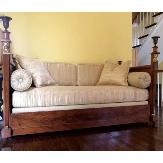 French Empire "Retour D'Egypte" Mahogany Day Bed For Sale - Image 10 of 10