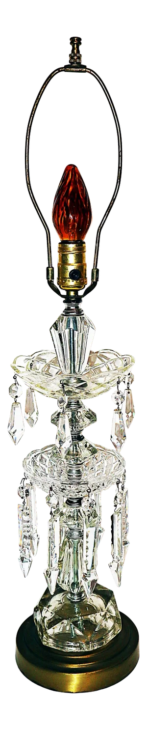 Hollywood Regency Crystal Table Lamp