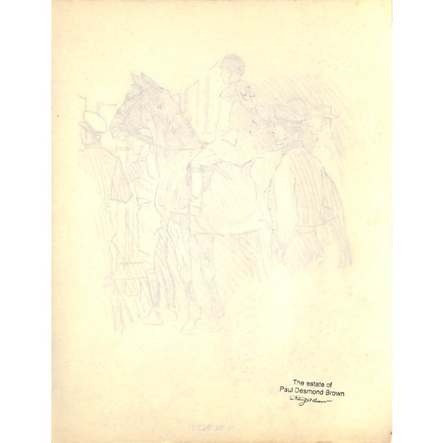 Traditional Original 1944 Pencil Drawing From Hi, Guy! The Cinderella Horse by Paul Brown 22 For Sale - Image 3 of 6