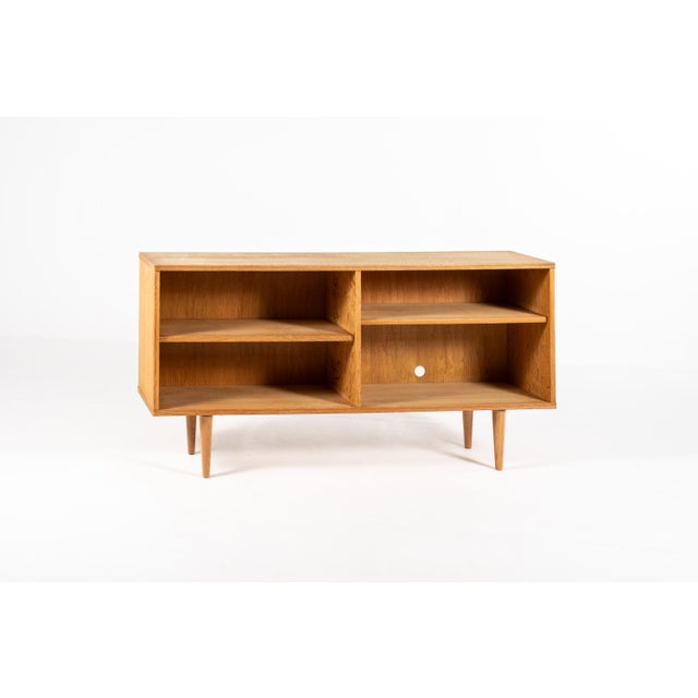 Vintage Danish Low Oak Bookcase, 1960s For Sale - Image 6 of 10