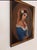 Wood Early 20th Century After François Delarue “Señorita in Blue” Pastel Portrait Under Glass For Sale - Image 7 of 9