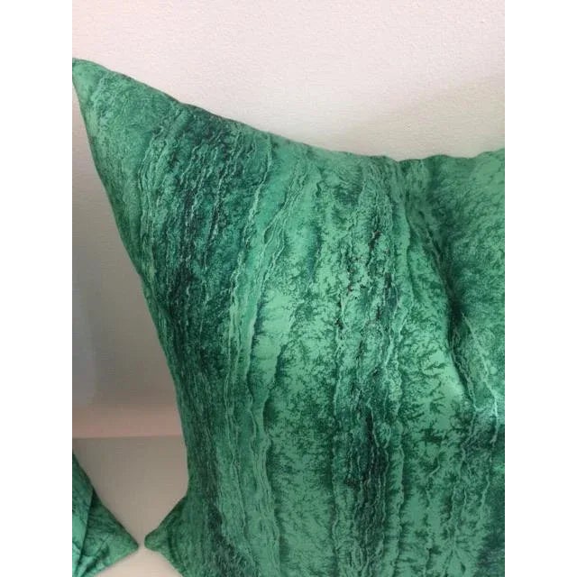 Contemporary Malachite Pillows - A Pair For Sale - Image 10 of 11