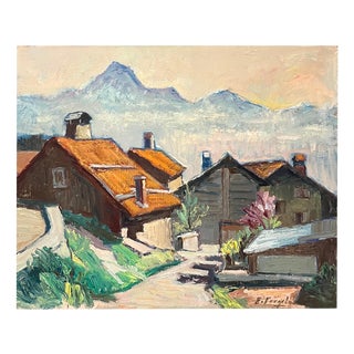 Ernest Voegeli, Backlight at Huémoz, Oil on Canvas For Sale