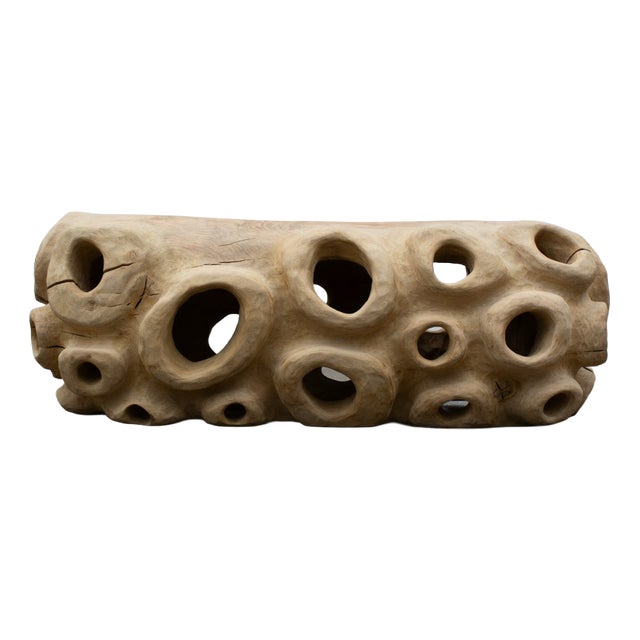 Derwin Sculptural Oak Bench by Tom Heywood For Sale