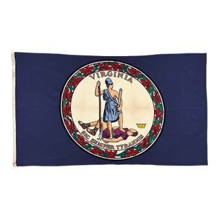 Vintage Cotton State Flag of Virginia For Sale