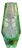 Murano Green Triangular Faceted Art Glass Vase by Bucella Cristalli, 1960s For Sale