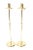 Vintage Fornasetti Style Sun Motif Polished Brass Tall Candlesticks, 1970's For Sale - Image 10 of 11