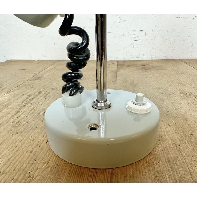 Vintage Grey Metal Wall Lamp by Josef Hurka for Napako, 1970s For Sale - Image 10 of 17