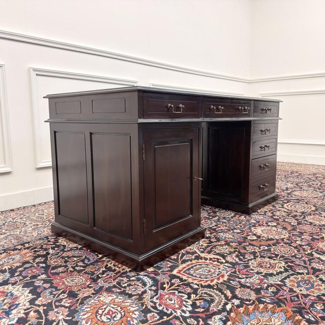 English Desk with Leather For Sale - Image 5 of 18
