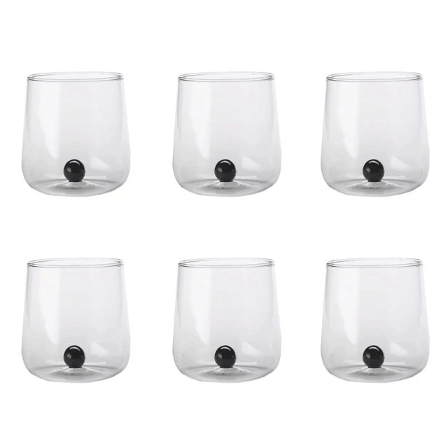 Zafferano Bilia Tumbler Black - Set of 6 For Sale In New York - Image 6 of 6