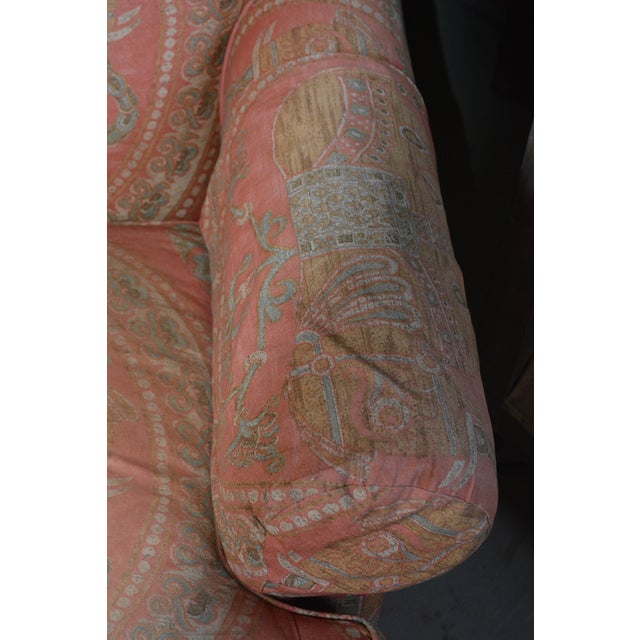 Vintage E. J. Victor Orange Asian Inspired Elephant Upholstery Club Arm / Lounge Chair For Sale - Image 10 of 16