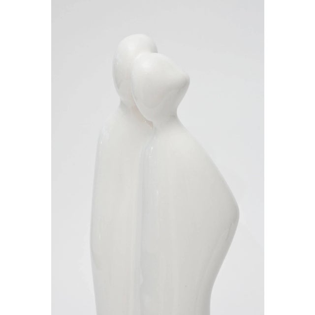 Vintage Rosenthal Netter Modernist White Porcelain Abstract Figure Sculpture For Sale - Image 4 of 11
